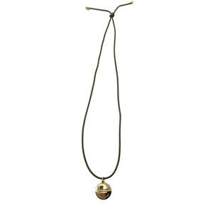 India Hicks Olive Green MMXVI Indi Token Charm Necklace Knot Cord Love 2016